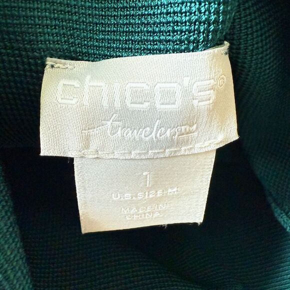 NWT Chico's Travelers Easy Chic Sleeveless Mock Sweater Jasper Turtleneck M/8 - Picture 3 of 6